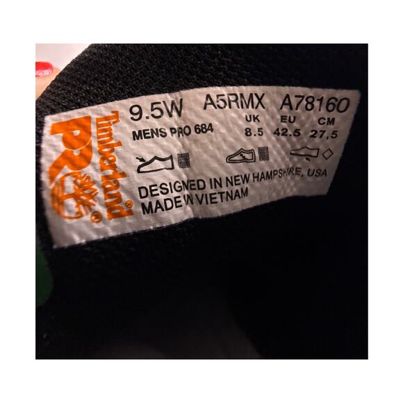 Timberland Pro Setra Low Safety Work Shoe Composite Toe Men's 9.5 Wide Black - Picture 7 of 10